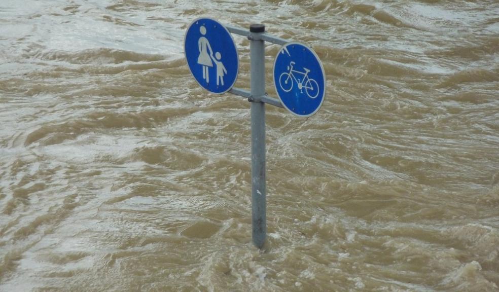 Flooded houses