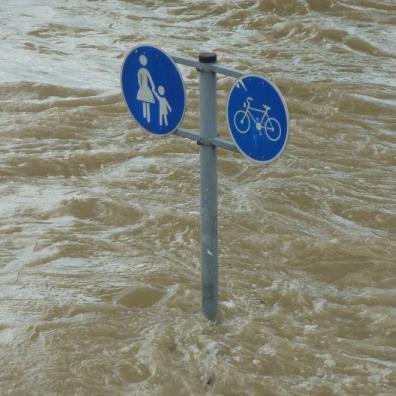 Flooded houses