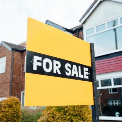 For Sale Sign on a House