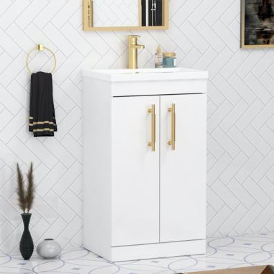 Gloss White Vanity Unit | Royal Bathrooms 