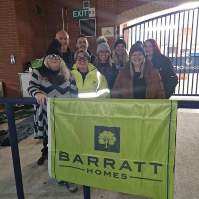 Barratt Developments Yorkshire West completed the CEO Sleepout at Elland Road in Leeds